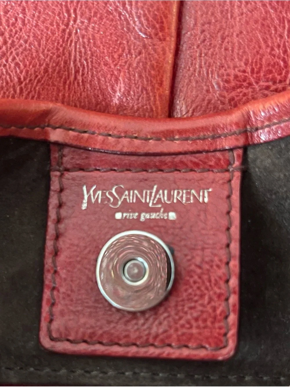 Vintage YSL Mombasa Horn Handle Hobo Bag Tom Ford Era Burgundy Leather Rare